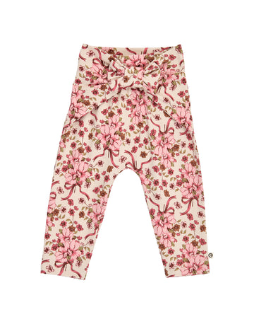 Pantaloni Bouquet cu fundă decorativă