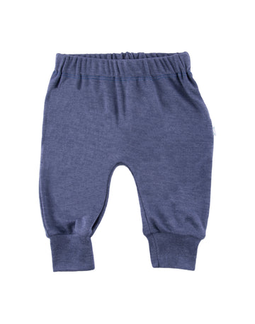Pantaloni lungi din lână fină și mătase