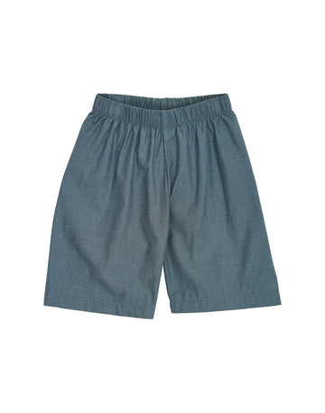 Pantaloni scurți din bumbac Chambray