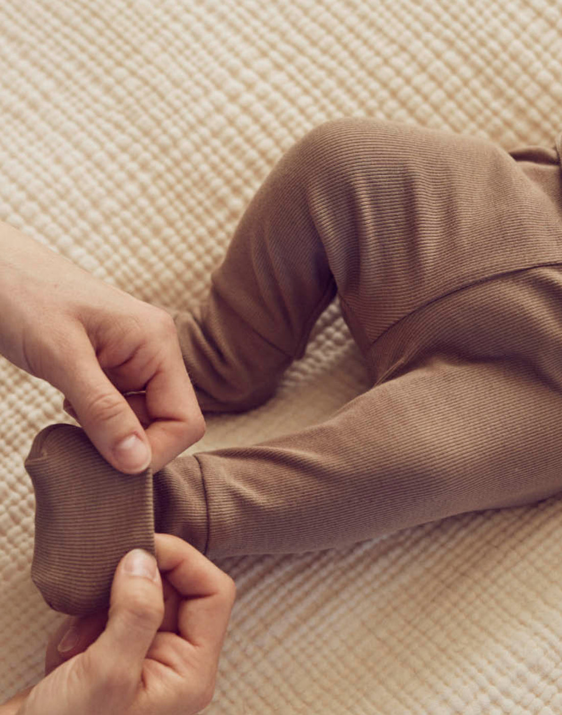 Pantaloni cu șosete din bumbac organic
