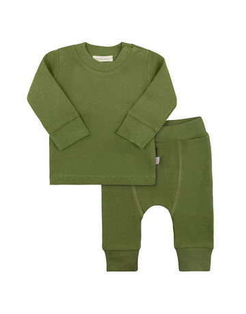 Set bluză și pantalon din bumbac organic